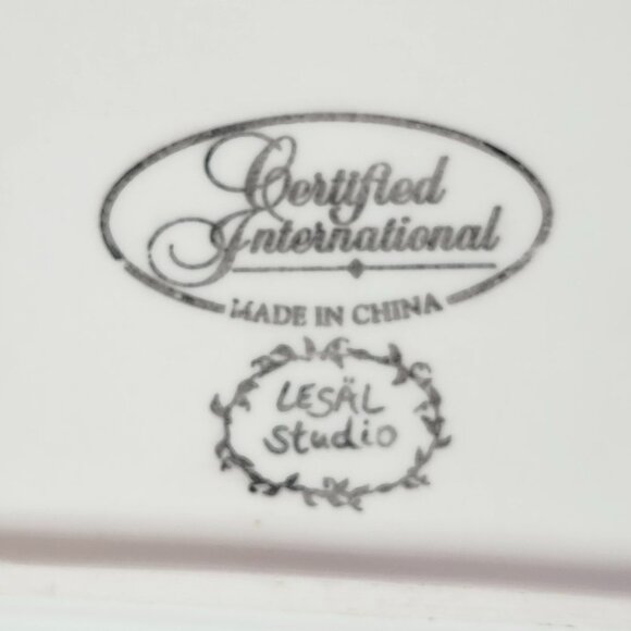 Stunning Lesal Studio Hand-Painted Floral Serving Platter - Picture 7 of 7